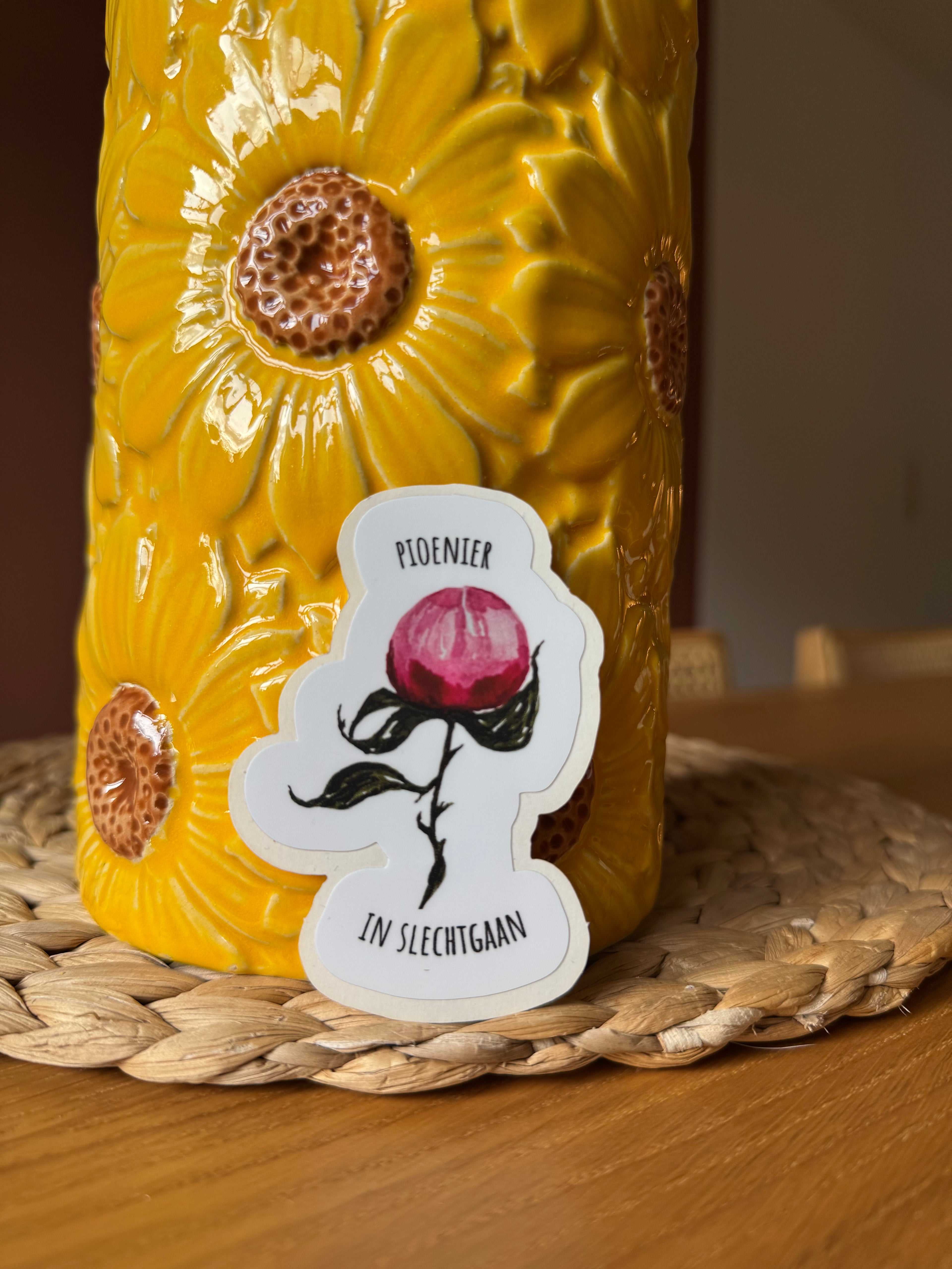 Sticker - Pioenier in slechtgaan